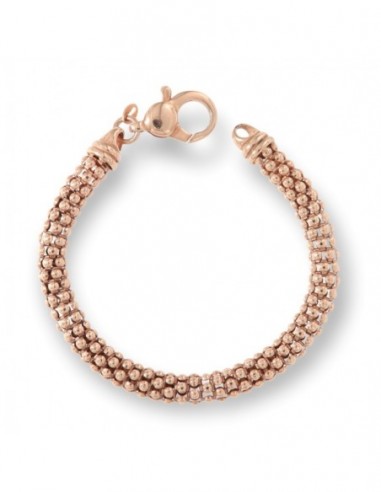 Bracciale Argento Rosato Maglia Popcorn 6 Misura [6d86534b]