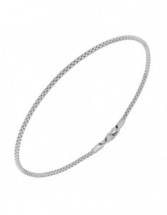 Bracciale Oro Bianco Maglia Popcorn 20CM [1005bbce]
