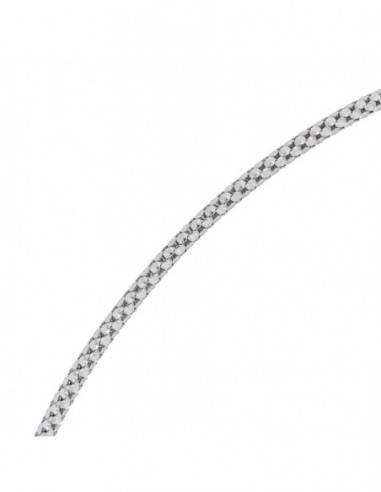 Bracciale Oro Bianco Maglia Popcorn 20CM [340959f1]