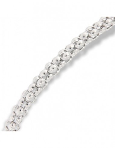 Bracciale Oro Bianco Maglia Popcorn 3MM 5,50GR [4345b9ea]