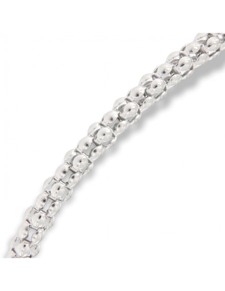 Bracciale Oro Bianco Maglia Popcorn 3MM 5,50GR [4345b9ea]