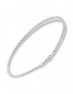 Bracciale Oro Bianco Maglia Popcorn 2MM 3,65GR [0110b1ee]