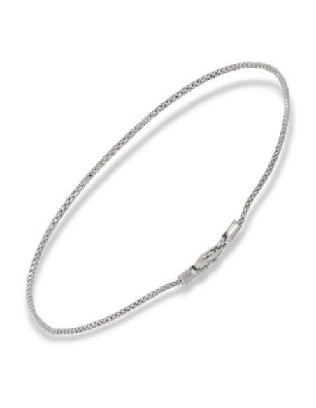 Bracciale Oro Bianco Maglia Popcorn 1,4GR [3398326c]