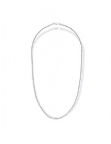 Collana Argento Rodiato Maglia Popcorn Schiacciata [9a3752b0]