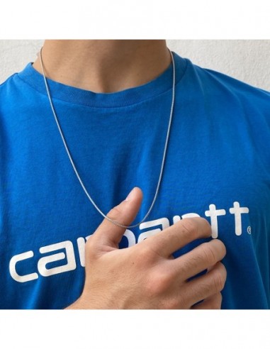 Collana Argento Rodiato Maglia Popcorn 60cm [0d83f709]