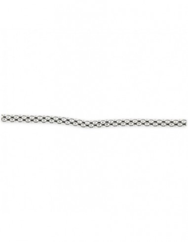 Collana Argento Rodiato Maglia Popcorn 60cm [ba9e360d]