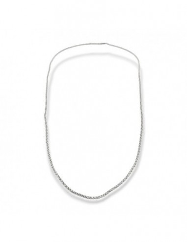 Collana Argento Rodiato Maglia Popcorn 60cm [bfce7113]