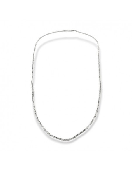 Collana Argento Rodiato Maglia Popcorn 60cm [bfce7113]