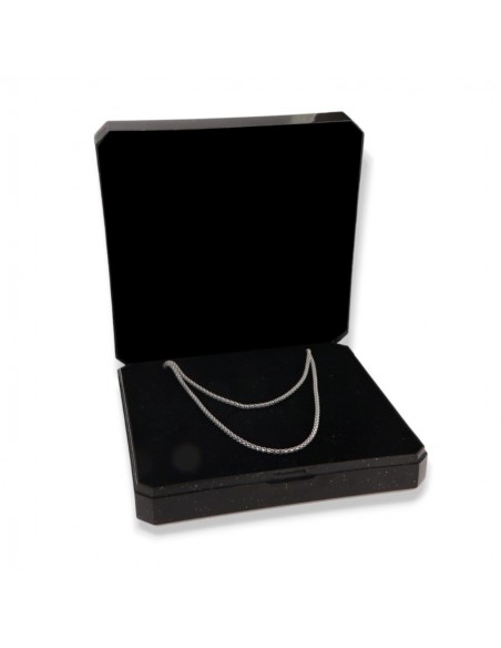 Collana Argento Rodiato Maglia Popcorn 60cm [d1f5f31a]