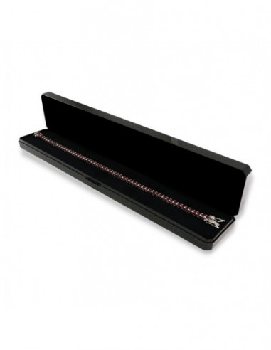 Bracciale Argento Tennis Zirconi Rossi 3MM 20CM [66c76b46]