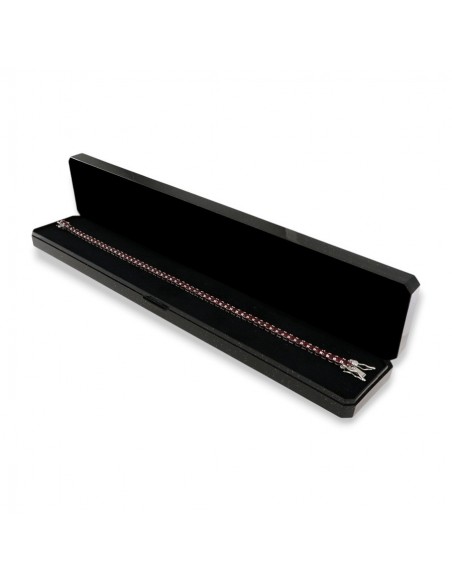 Bracciale Argento Tennis Zirconi Rossi 3MM 20CM [66c76b46]