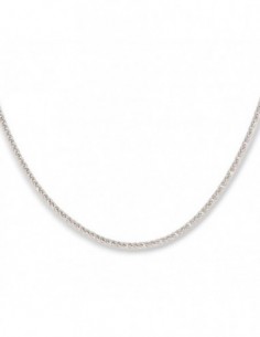 Collana Oro Bianco Maglia Quadrispiga 2,65gr [ae93215d]