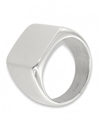 Anello Acciaio Chevalier Scudo Quadrato [885c87a6]