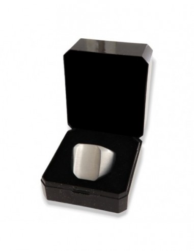Anello Acciaio Satinato Chevalier Scudo Rettangolare [d6d61caa]