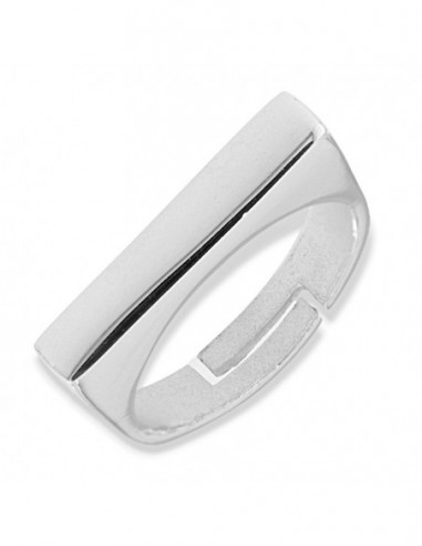 Anello Argento Rodiato Chevalier Scudo Rettangolar [b2bd815c]