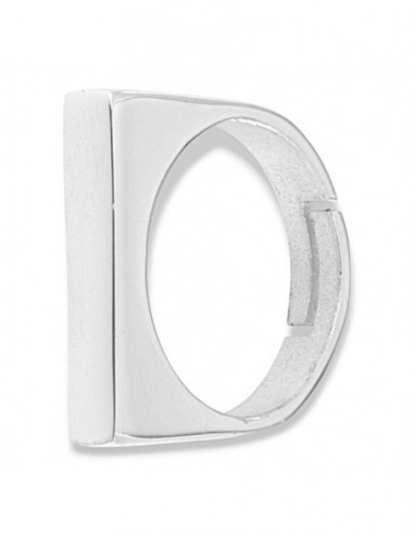 Anello Argento Rodiato Chevalier Scudo Rettangolar [b7edc642]