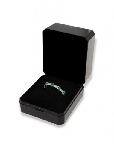 Anello Argento Rodiato Eternity Zirconi Verdi/Bianchi [52f6d525]