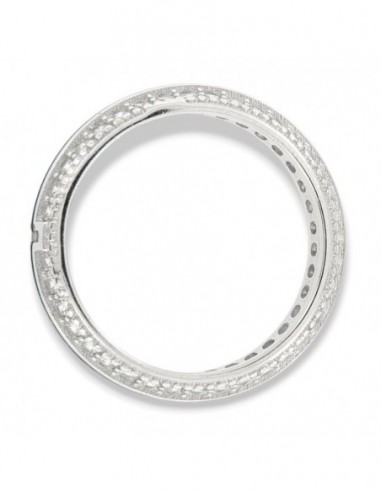 ANELLO ARGENTO RODIATO CON LATI ZIRCONI [e8303910]