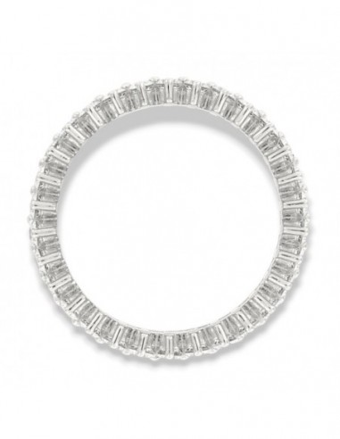 Anello Argento Rodiato Eternity Zirconi Blu Baguette [4094f348]