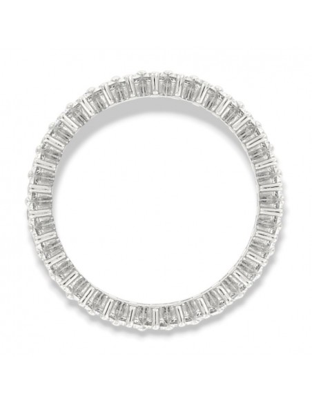 Anello Argento Rodiato Eternity Zirconi Blu Baguette [4094f348]