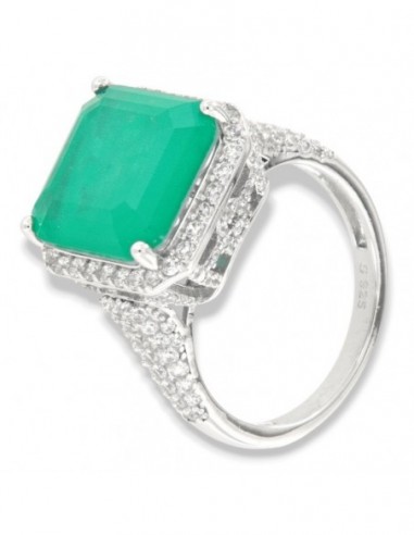 Anello Argento Rodiato Principessa Quadrata 12x12MM [6a9c499a]