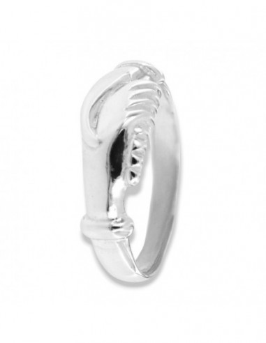 Anello Argento Rodiato Mani Santa Rita Da Cascia [8f1f8855]