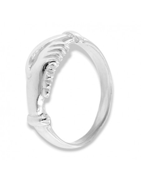 Anello Argento Rodiato Mani Santa Rita Da Cascia [c5504f42]