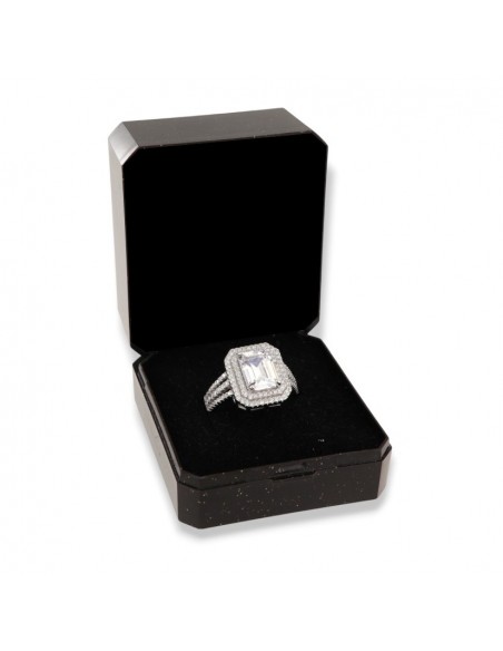 Anello Argento Rodiato Principessa Bianca 9x7MM [215ee830]