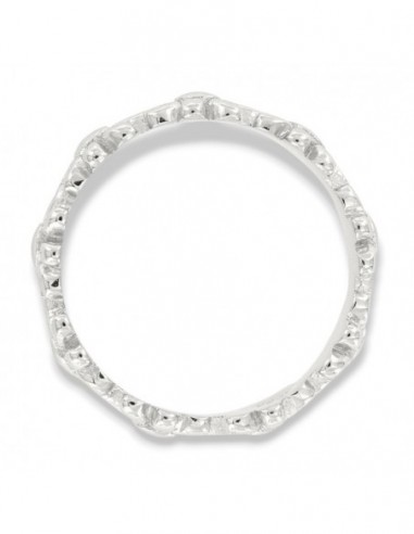 Anello Argento Rodiato Corona Di Fiori [9046b155]