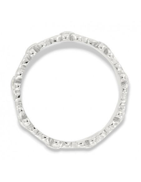 Anello Argento Rodiato Corona Di Fiori [9046b155]