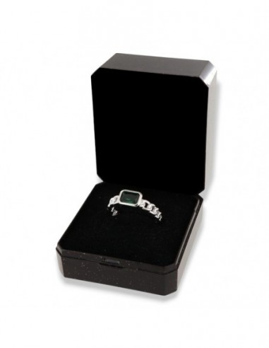 Anello Argento Rodiato Grumetta Zircone Verde [0bd1fe3a]