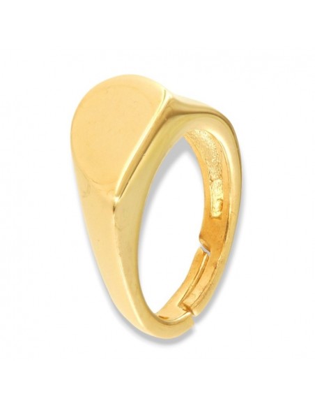 Anello Argento Dorato Cuore Metà Sinistra [7e96820c]