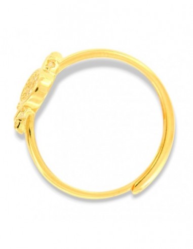 Anello Argento Dorato Componibile Sole Zirconi Bianchi [5dca49a7]