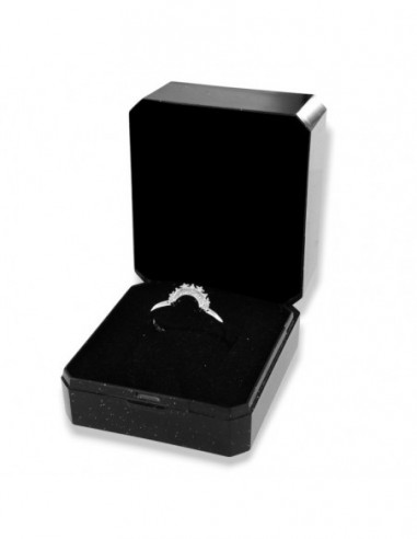 Anello Argento Rodiato Componibile Luna Zirconi Bianchi [d2f9e486]