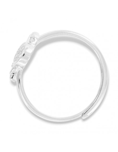 Anello Argento Rodiato Componibile Sole Zirconi Bianchi [d0ad44ee]