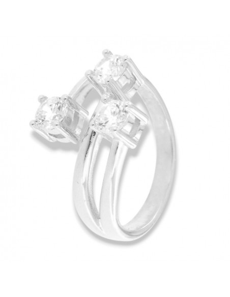 Anello Argento Rodiato Trilogy Intrecciato 4MM [ec0f4951]