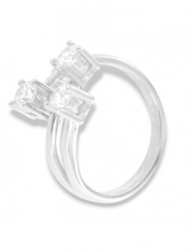 Anello Argento Rodiato Trilogy Intrecciato 4MM [42fc434e]