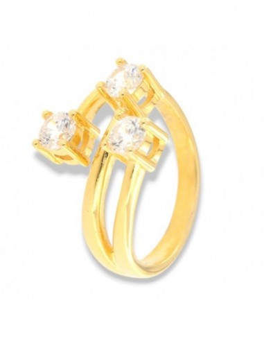 Anello Argento Dorato Trilogy Intrecciato 4MM [02e78921]