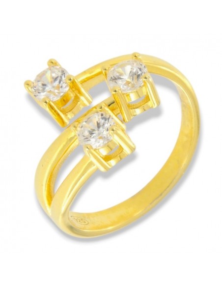 Anello Argento Dorato Trilogy Intrecciato 4MM [a7fdd494]