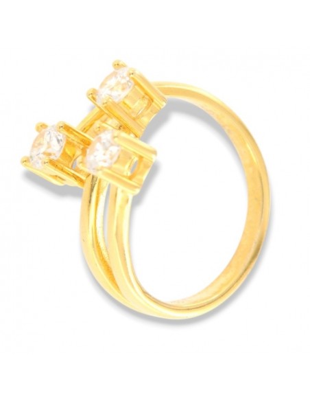 Anello Argento Dorato Trilogy Intrecciato 4MM [a2ad938a]