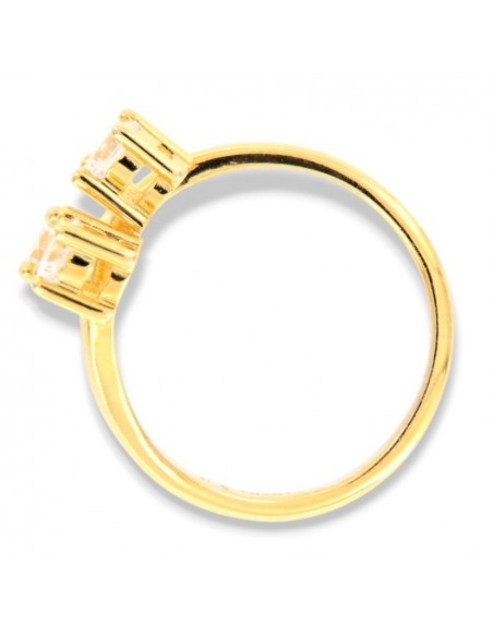Anello Argento Dorato Trilogy Intrecciato 4MM [15b0528e]