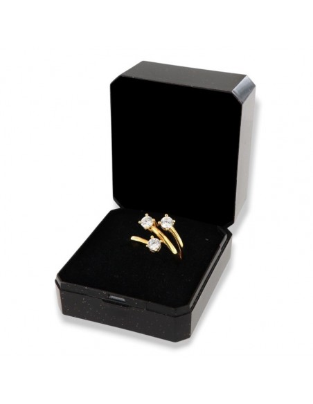 Anello Argento Dorato Trilogy Intrecciato 4MM [7b8bd087]