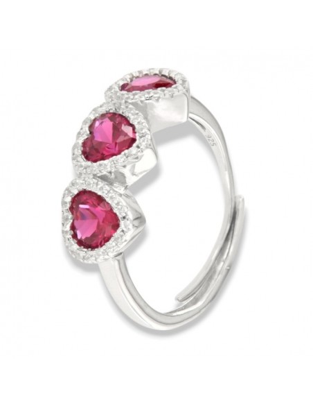Anello Argento Rodiato Trilogy Cuore Rosso [1cdb6c60]