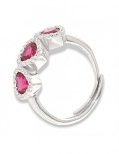 Anello Argento Rodiato Trilogy Cuore Rosso [204dbef7]
