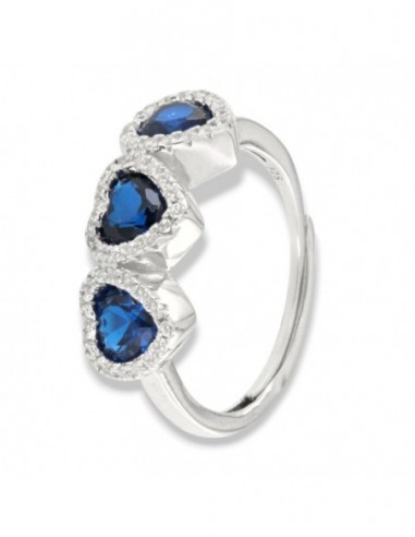 Anello Argento Rodiato Trilogy Cuore Blu [ae96ea7a]