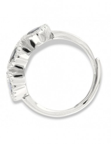 Anello Argento Rodiato Trilogy Cuore Blu [5c9deffa]
