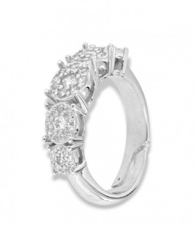 Anello Argento Rodiato Riviera Magic Degradè [f014d354]