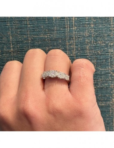 Anello Argento Rodiato Riviera Magic Degradè [cdbc73d2]