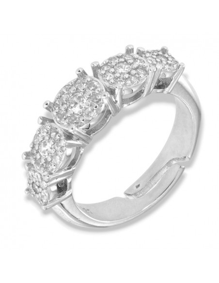 Anello Argento Rodiato Riviera Magic Degradè [7aa1b2d6]