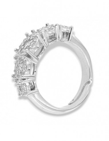 Anello Argento Rodiato Riviera Magic Degradè [7ff1f5c8]